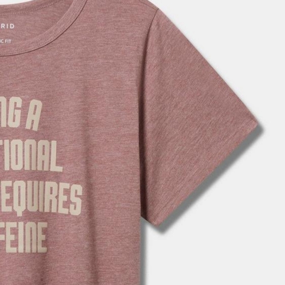 TORRID “BEING A FUNCTIONAL ADULT.” Classic Fit Cotton Crew Tee Sz SZ 00/10/M/L - Picture 4 of 4